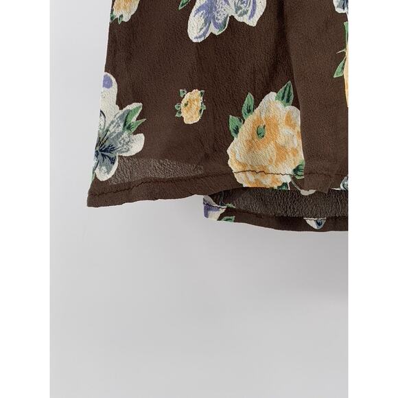 BP. Women's Brown Floral A-Line Mini Skirt SZ M - Picture 9 of 10